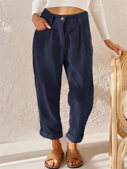 Elegant Women's Trousers Straight Leg Modern Fashion
