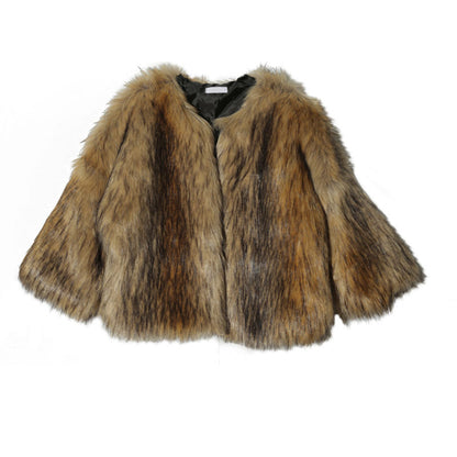 Women's Luxury Faux Fur Coat Elegant Voluminous