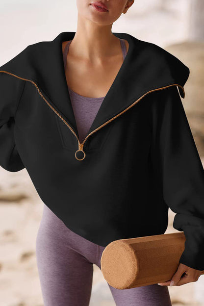Elegant Women's Jumpers Turn-down Collar Modern