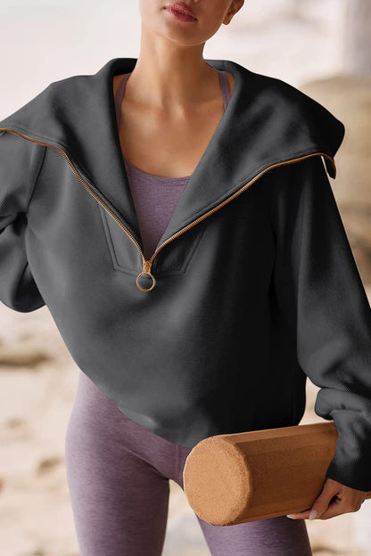 Elegant Women's Jumpers Turn-down Collar Modern