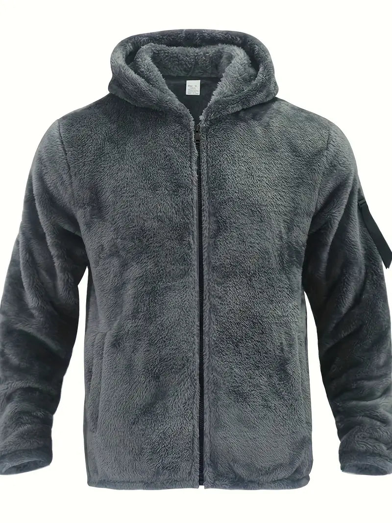 Men's Winter Jacket Fluffy Zipper