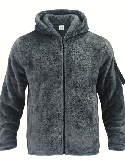 Men's Winter Jacket Fluffy Zipper