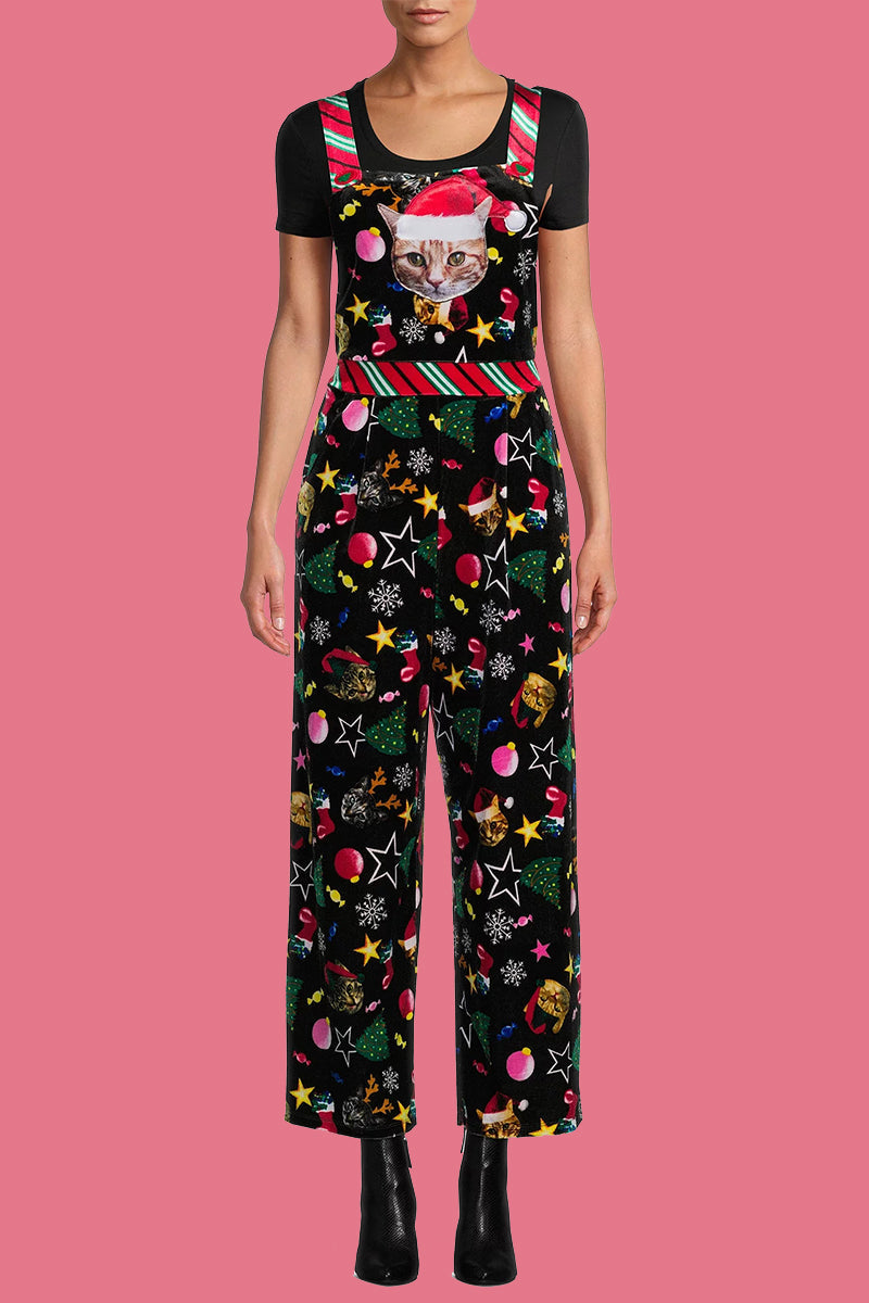 Christmas Overall Wapiti Snow Pattern Women