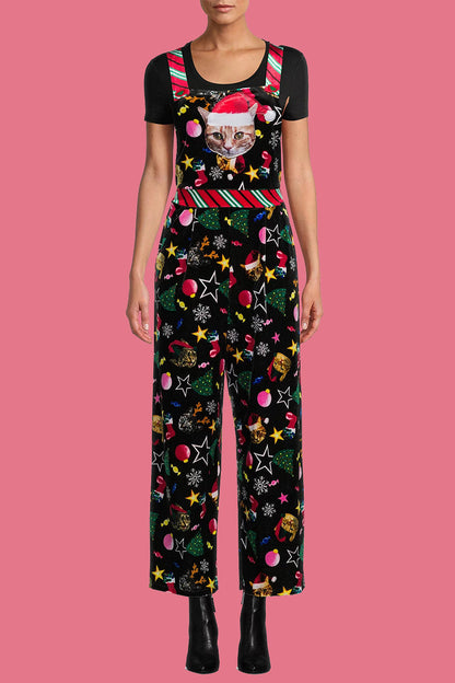 Christmas Overall Wapiti Snow Pattern Women