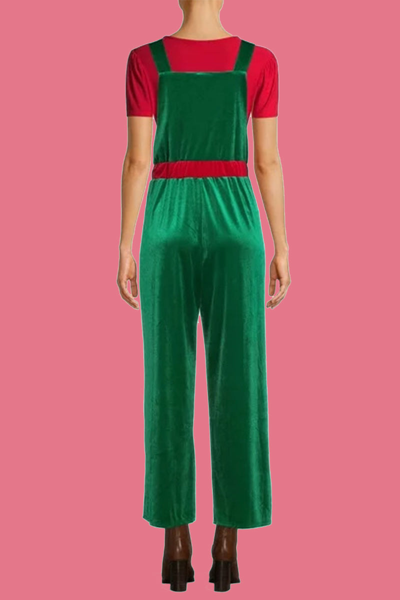Weihnachts-Overall Wapiti Schneemuster Frauen - IdealeKleiden