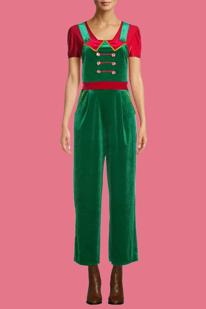 Christmas Overall Wapiti Snow Pattern Women