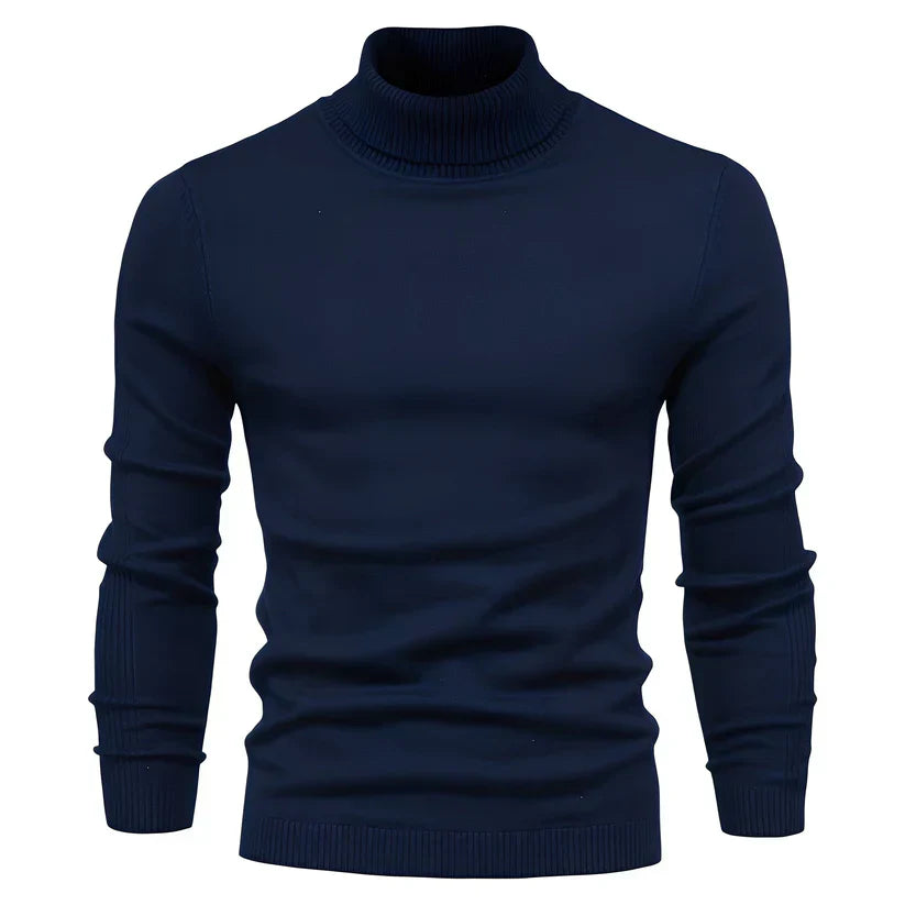 Herren Slimfit Rollkragenpullover Modern