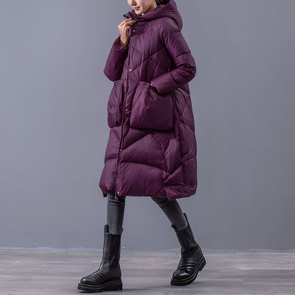 Women's Hooded Coat Large Pockets Comfortable