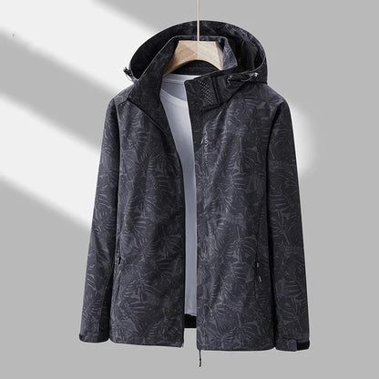 Women's Outdoor Jacket Stylish Hood Floral Print