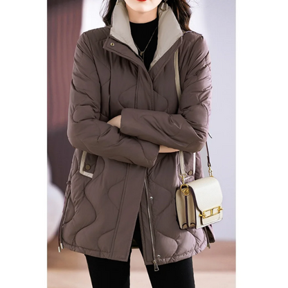 Elegant Quilted Jacket Autumn Winter Women