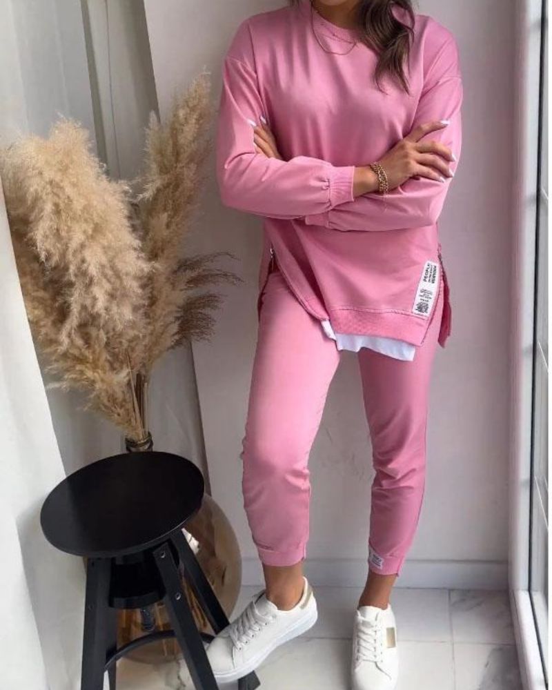 Fashionable Two-Piece Set Sweater Pants
