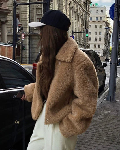 Soft Faux Fur Coat Women Winter