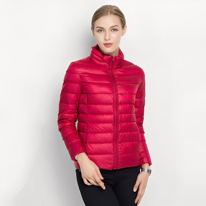 Elegant Women's Quilted Jacket Figure-Hugging Warm