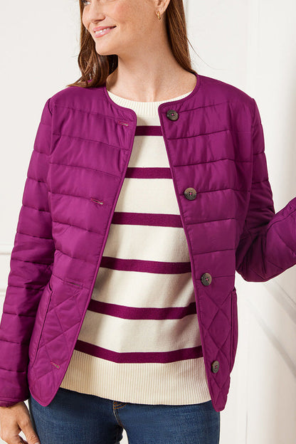 Kragenlose Lederjacke Modern Style