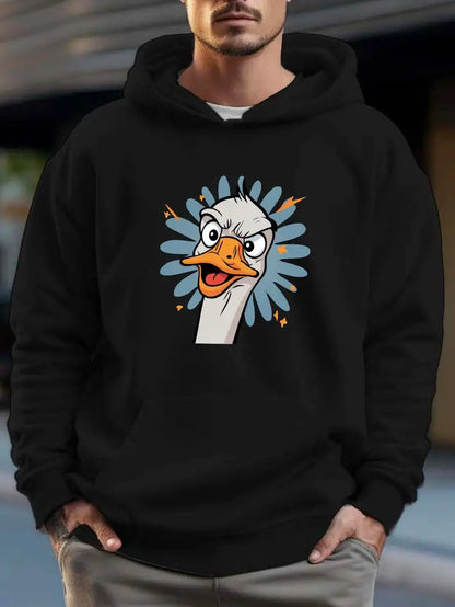 Men's Hoodie Duck Design Funny