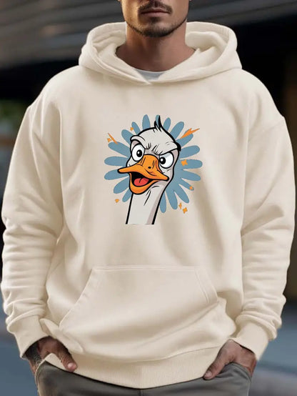 Men's Hoodie Duck Design Funny