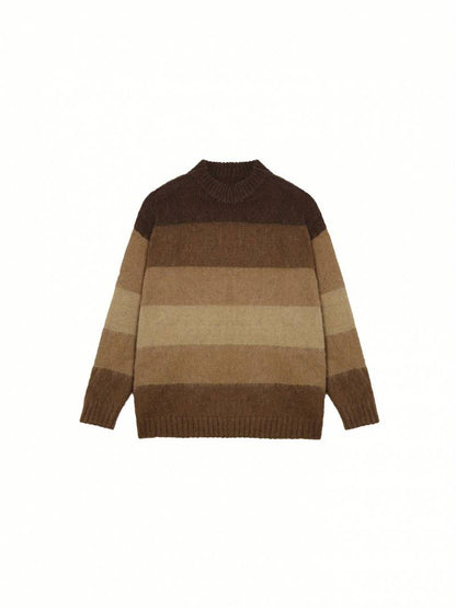 Men's Crew Neck Color Block Sweater