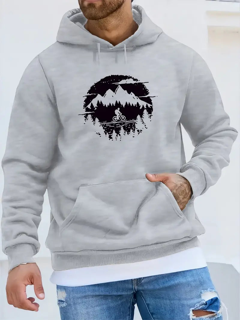 Cool Biker Hoodie Men's Streetwear Design
