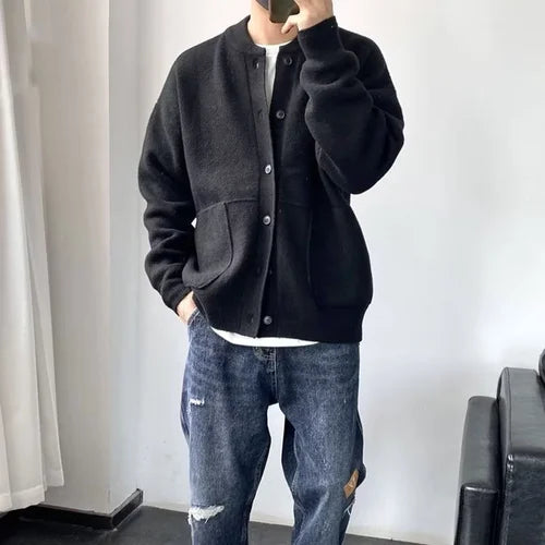 Stilvolle Herren Strickjacke Klassisch Elegent - IdealeKleiden