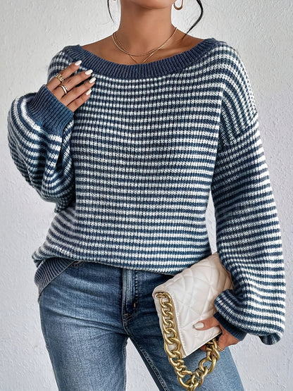 Radiant Pullover Stripe Design Soft Comfort