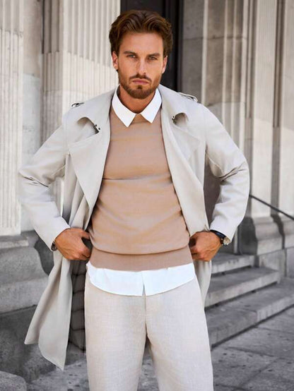 Stylish Men's Modern Trench Coat
