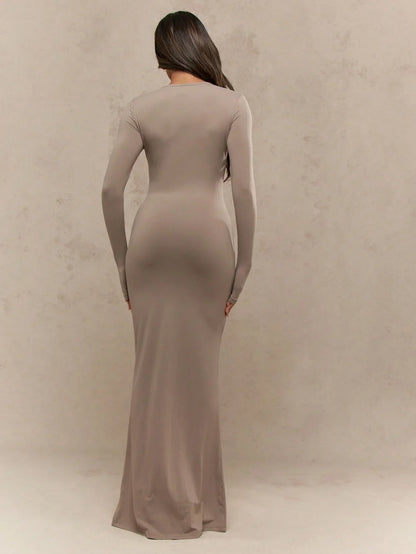 Elegantes Maxikleid Frauen Stilvoll Lang - IdealeKleiden