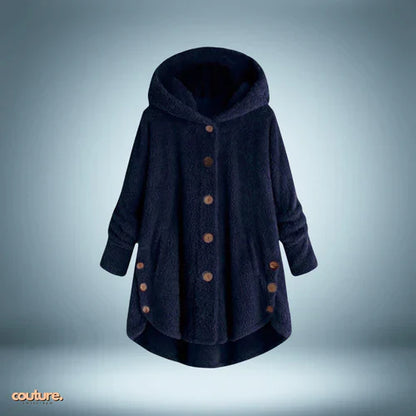 Snuggly Teddy Jacket with Buttons and Hood