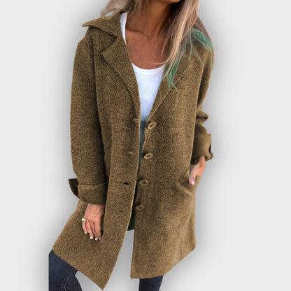 Stylish Long Coat Modern Lapel