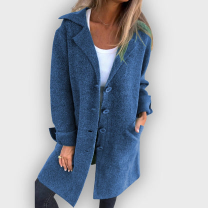Stylish Long Coat Modern Lapel