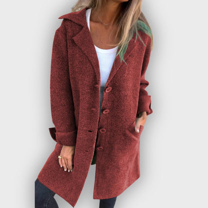 Stylish Long Coat Modern Lapel