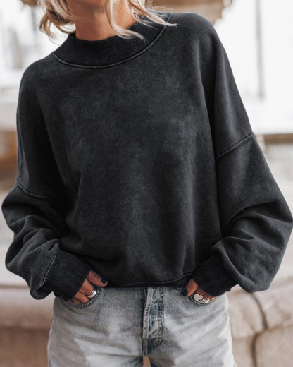Stylish White Sweater Modern Ruched