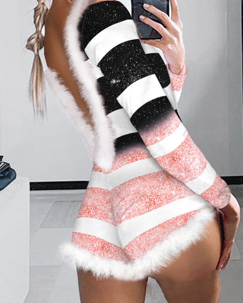 Christmas Bodysuit: Sexy Floral Jumpsuit Shorts