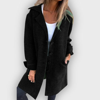 Stylish Long Coat Modern Lapel