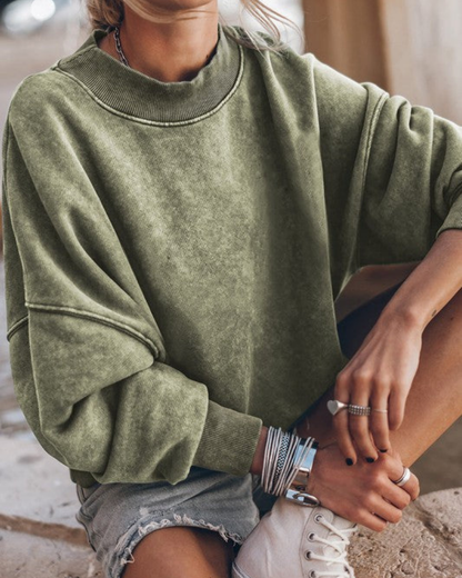 Stylish White Sweater Modern Ruched