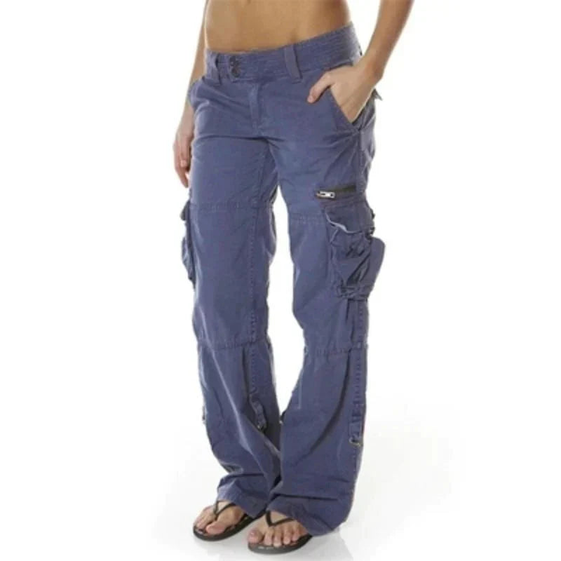 Elegant Women's Cargo Pants Slim Fit Style