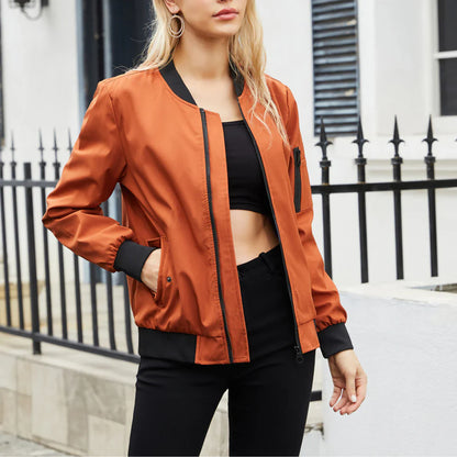 Fashionable Bomber Jacket Women Casual Style