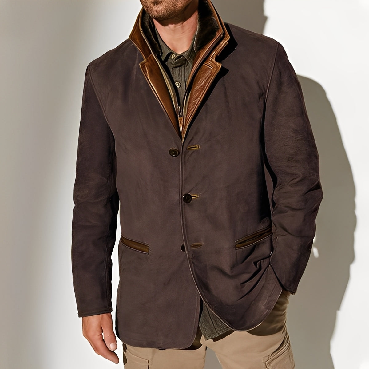 Men's Classic Jacket With Pockets