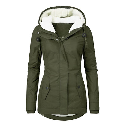 Women's Warm Plush Hooded Winter Jacket