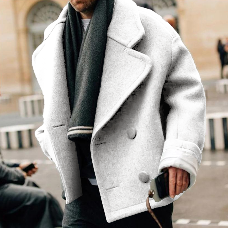 Men's Wool Coat Comfortable Loose Fit
