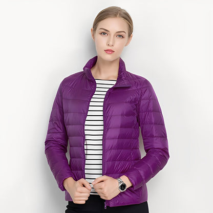 Elegant Women's Quilted Jacket Figure-Hugging Warm