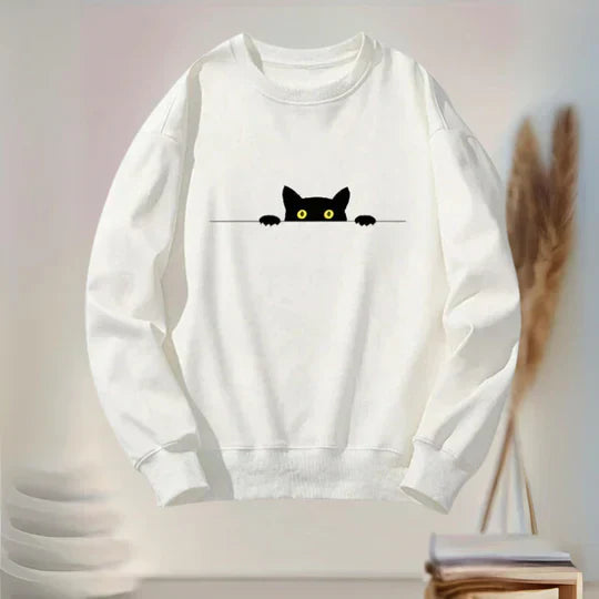 Black Cat Sweatshirt Women's Fashion
