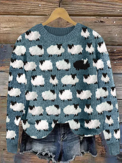 Cozy Sheepskin Pullover Vintage Look
