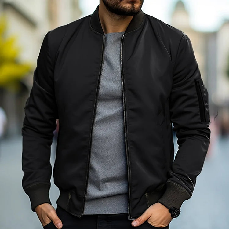 Bequeme Herren Bomberjacke Modern Style - IdealeKleiden