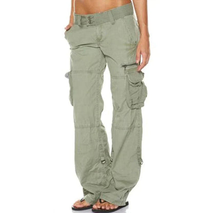Elegant Women's Cargo Pants Slim Fit Style