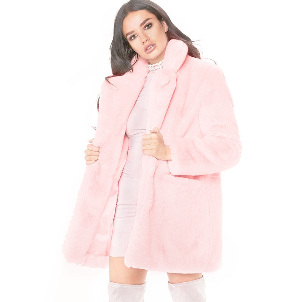 Women's Oversized Plush Jacket Soft & Elegant