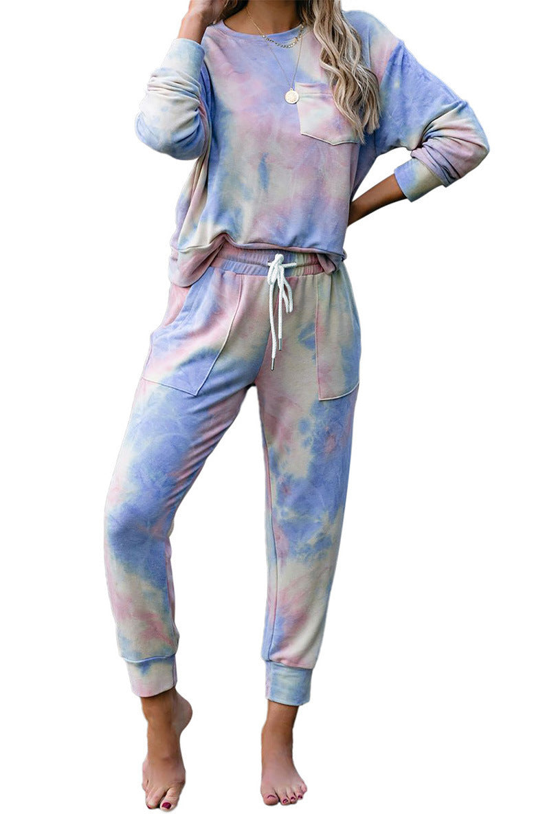 Women's Comfortable Tie-Dye Leisure Suit