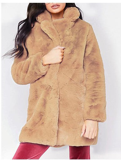 Women's Oversized Plush Jacket Soft & Elegant
