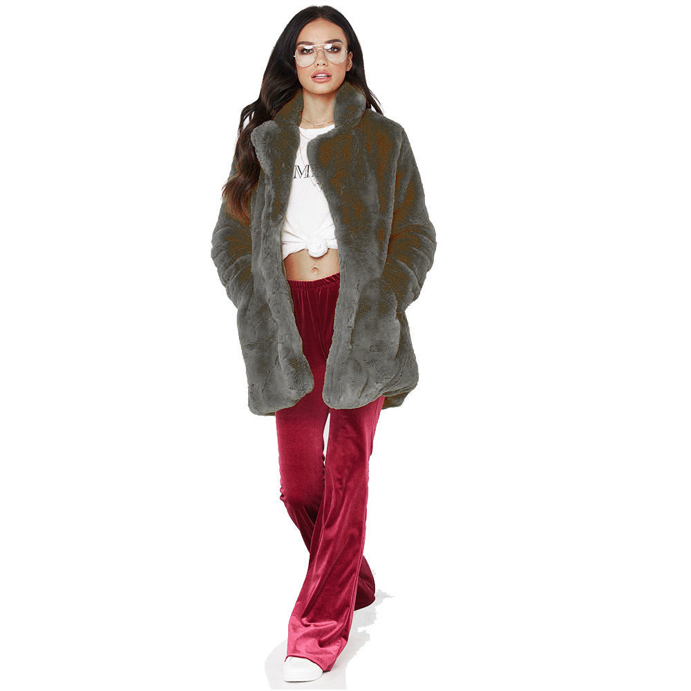 Women's Oversized Plush Jacket Soft & Elegant