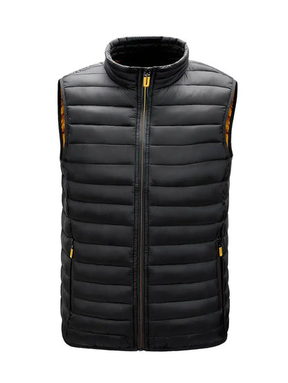 Men's Lightweight Vest with Stand-Up Collar