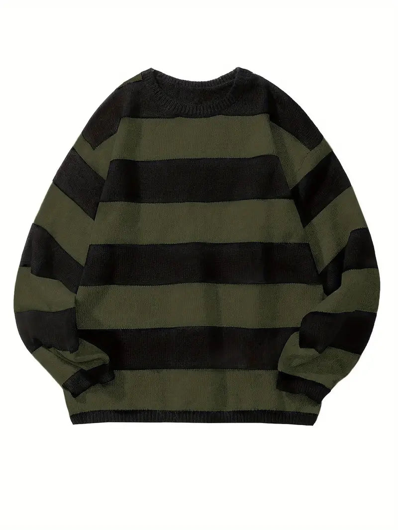 Men's Striped Retro Style Pullover